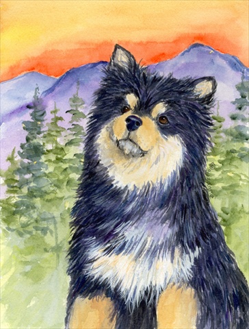 Finnish Lapphund Flag - Garden Size, 11 x 15 in.