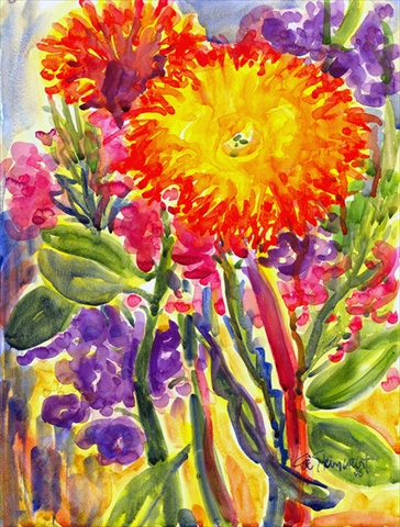 28 x 40 in. Flower - Aster House Size Canvas Flag