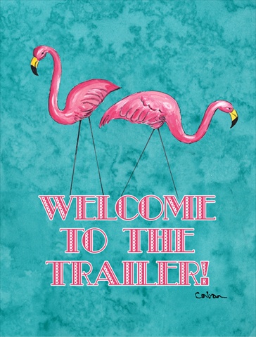 8757GF 11 x 15 in. Welcome to the Trailer Garden Size Flag