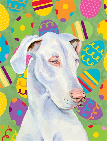 11 x 15 in. Great Dane Easter Eggtravaganza Garden Size Flag