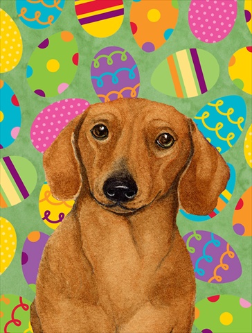 Dachshund Easter Eggtravaganza House Size Canvas Flag