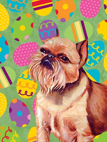Brussels Griffon Easter Eggtravaganza House Size Canvas Flag