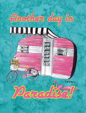 28 x 40 in. Another Day in Paradise House Size Canvas Flag