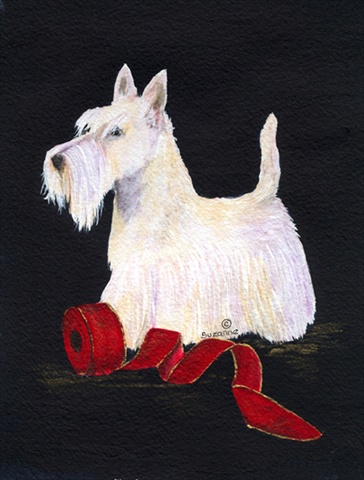 28 x 40 in. Scottish Terrier House Size Canvas Flag