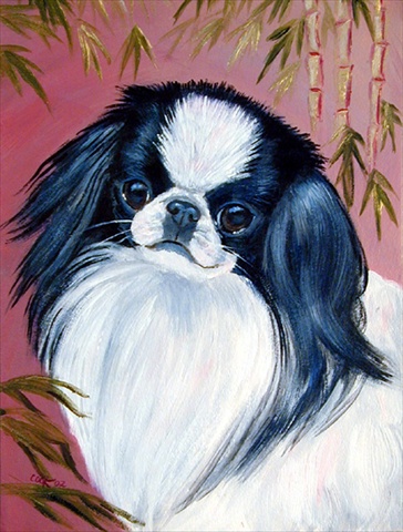 Japanese Chin House Size Canvas Flag