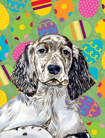 11 x 15 in. English Setter Easter Eggtravaganza Garden Size Flag