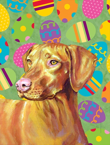Vizsla Easter Eggtravaganza House Size Canvas Flag
