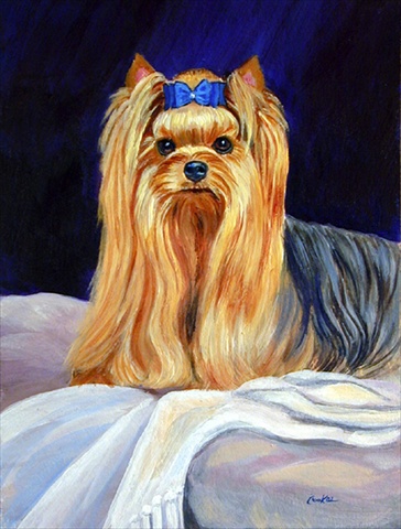 28 x 40 in. Yorkie House Size Canvas Flag