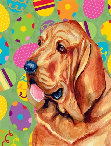 Bloodhound Easter Eggtravaganza House Size Canvas Flag