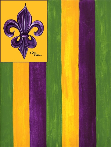 11 x 15 in. Mardi Gras Garden Size Flag