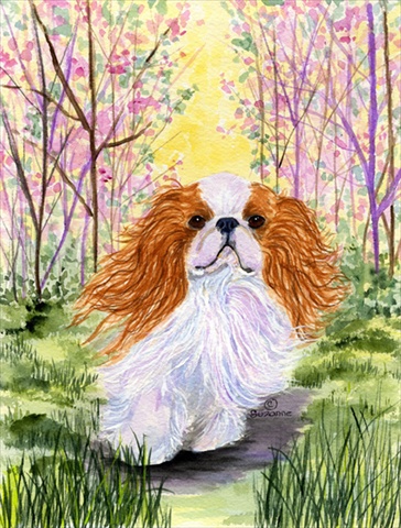 English Toy Spaniel House Size Canvas Flag