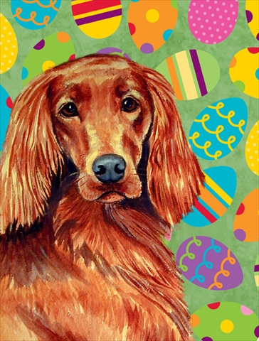 Irish Setter Easter Eggtravaganza House Size Canvas Flag