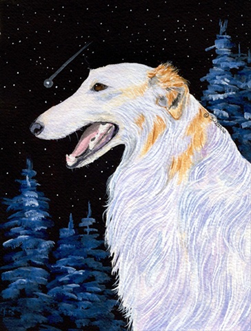 Borzoi Garden Size Flag