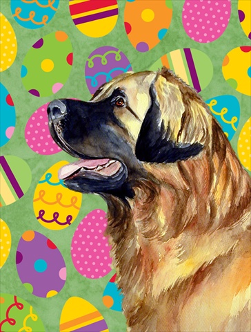 Leonberger Easter Eggtravaganza House Size Canvas Flag