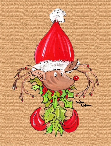 28 x 40 in. Christmas Reindeer Fleur de lis House Size Canvas Flag
