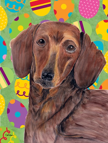 11 x 15 in. Dachshund Easter Eggtravaganza Garden Size Flag