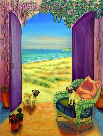 11 x 15 in. Pug Garden Size Flag