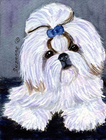 Shih Tzu House Size Canvas Flag