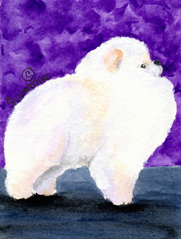 Pomeranian House Size Canvas Flag - 28 x 40 in.