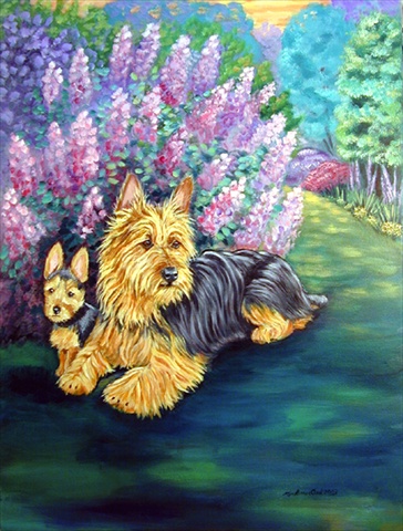 28 x 40 in. Australian Terrier House Size Canvas Flag