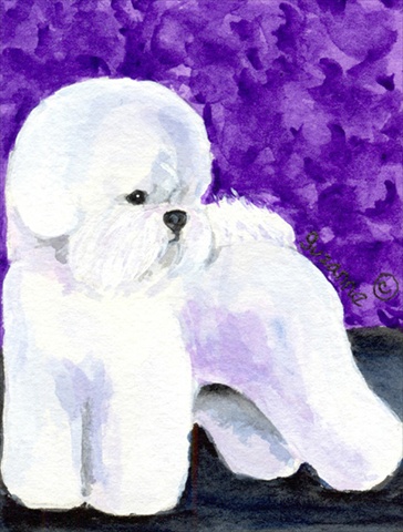 Bichon Frise House Size Canvas Flag