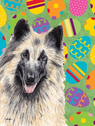 Belgian Tervuren Easter Eggtravaganza House Size Canvas Flag