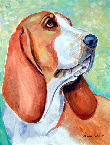 11 x 15 in. Basset Hound Garden Size Flag