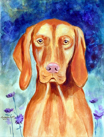 Vizsla House Size Canvas Flag
