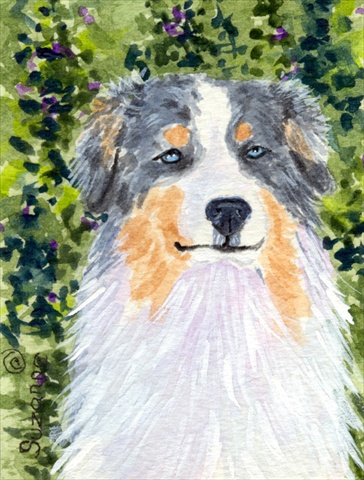 Australian Shepherd Garden Size Flag