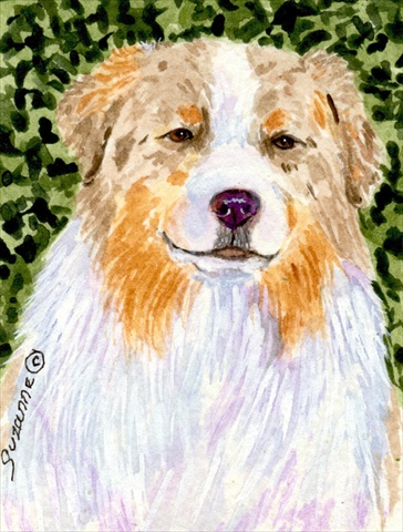 Australian Shepherd House Size Canvas Flag
