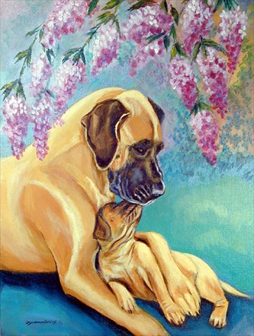 Great Dane House Size Canvas Flag