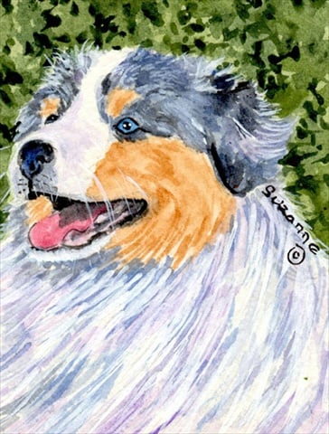 Australian Shepherd House Size Canvas Flag