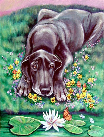 Great Dane House Size Canvas Flag
