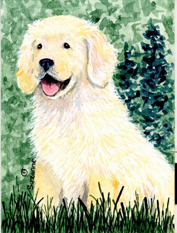 Golden Retriever House Size Canvas Flag