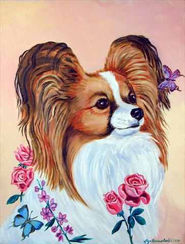 11 x 15 in. Papillon Garden Size Flag