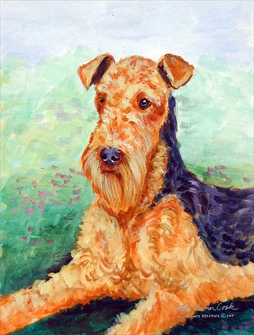 Airedale House Size Canvas Flag