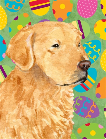 11 x 15 in. Golden Retriever Easter Eggtravaganza Garden Size Flag