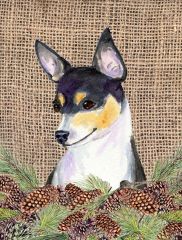 Fox Terrier House Size Canvas Flag