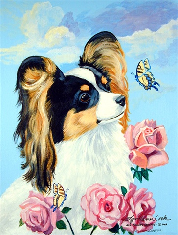 11 x 15 in. Papillon Garden Size Flag