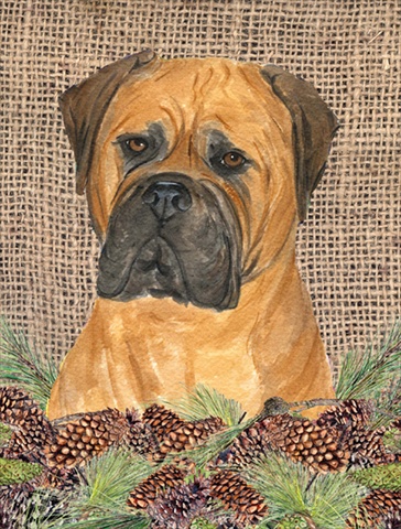 Bullmastiff House Size Canvas Flag