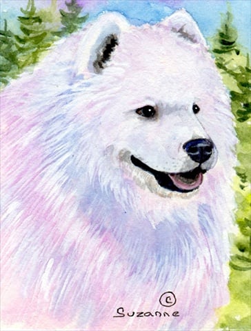 28 x 40 in. Samoyed House Size Canvas Flag