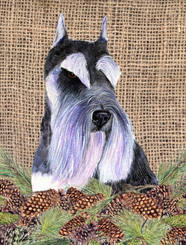 11 x 15 in. Schnauzer Garden Size Flag