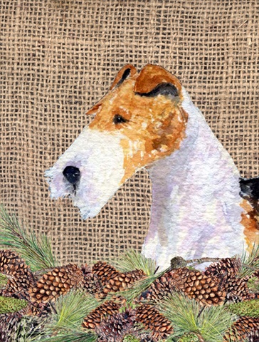 Fox Terrier House Size Canvas Flag