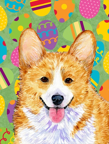 11 x 15 in. Corgi Easter Eggtravaganza Garden Size Flag