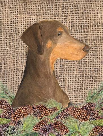 11 x 15 in. Doberman Garden Size Flag