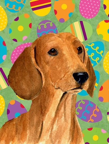 Dachshund Easter Eggtravaganza House Size Canvas Flag