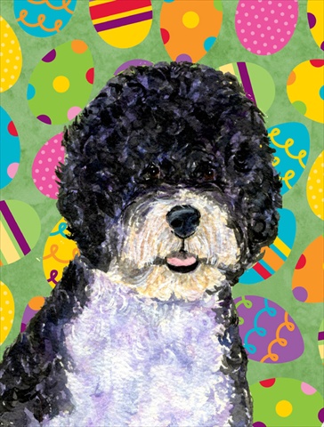 Portuguese Water Dog Easter Eggtravaganza Garden Size Flag