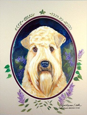 Wheaten Terrier Soft Coated House Size Canvas Flag