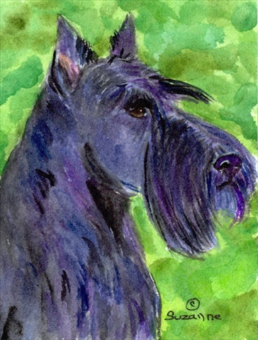 Scottish Terrier House Size Canvas Flag