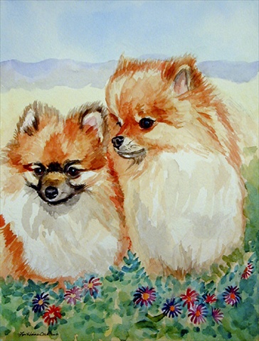 11 x 15 in. Pomeranian Garden Size Flag